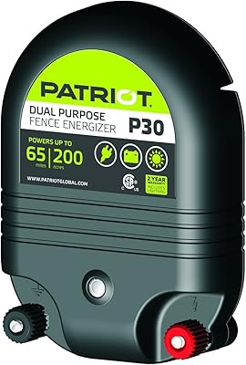 Patriot P30 Dual Purpose Electric Fence Energizer, 3.0 Joule
