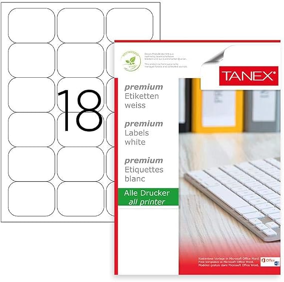 Tanex Tw-2067 67x46 mm Lazer Etiket 100 Lü Paket