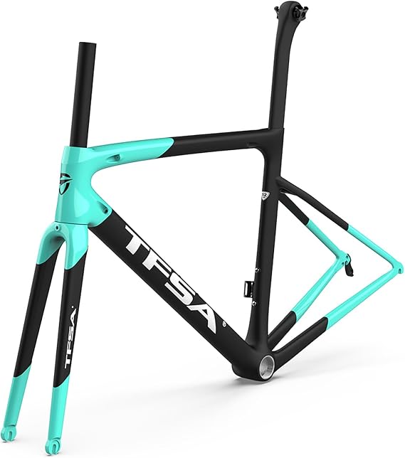 Carbon Fiber Gravel Bike Frameset, Lightweight Disc Brake Frame Set Thru Axle, Front Rear Internal Routing, Road Bike Frame, Road Off-Road Bike Disc Brake Frames Thru Axle