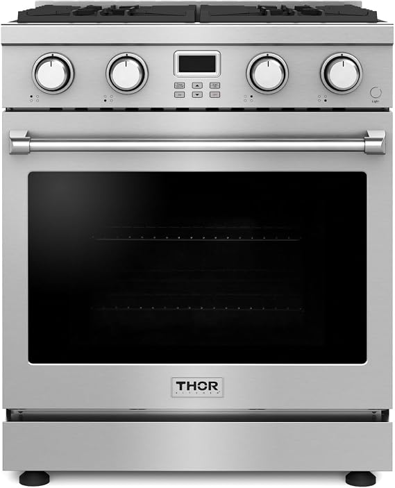 THOR Kitchen Professional 30-Inch Liquid Propane Range in Stainless Steel - Model ARG30LP
