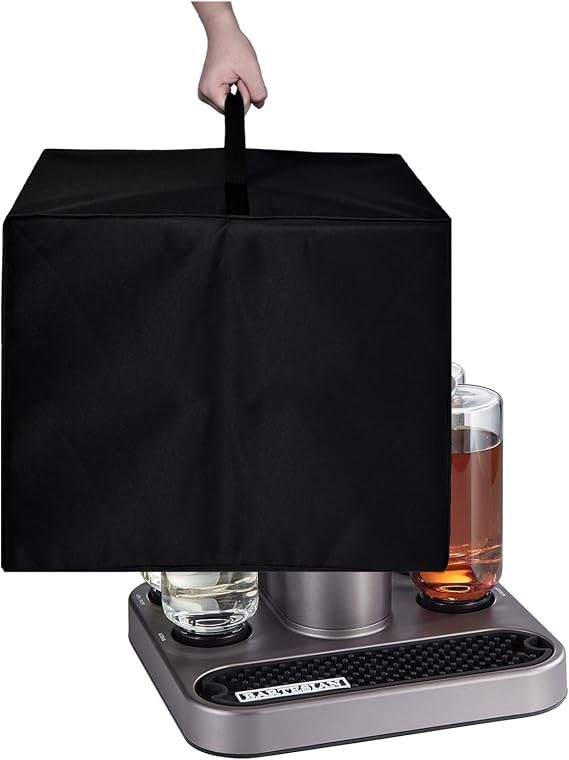 Heavy Duty Heat-Resistant Waterproof Dustproof Cocktail Making Machine Cover,Compatible With Bartesian Cocktail Making Machine 55300 / 55306 (Black)