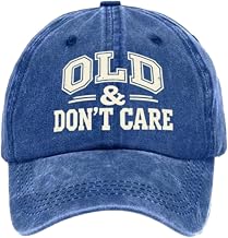 Old and Don't Care Hat, Adjustable Retro Unisex Hat, Adjustable Metal Buckle for Men & Women