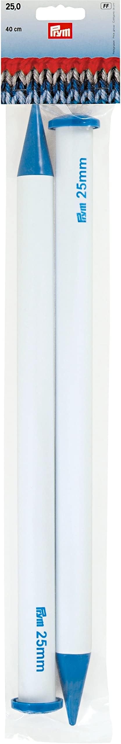 Prym 16" Single Point Plastic Knitting Needles, 25mm