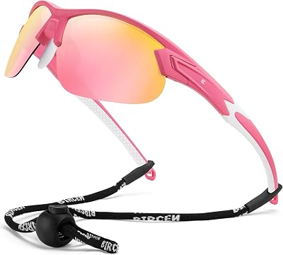BIRCEN Mens Polarized Sunglasses for Sports: TR90 Lightweight Sun Glasses Wrap Around Shades for Fishing Driving Cycling
