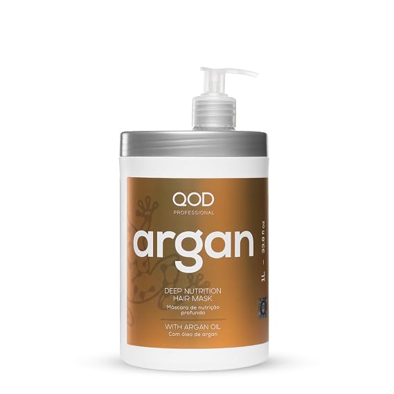 QoD PRO Argan Hair Mask, Deep Repair & Intense Nourishment, Frizz and Damage Control with Organic Argan Oil for Dry, Damaged, and Chemically Treated Hair, 33.8 oz (1000ml)