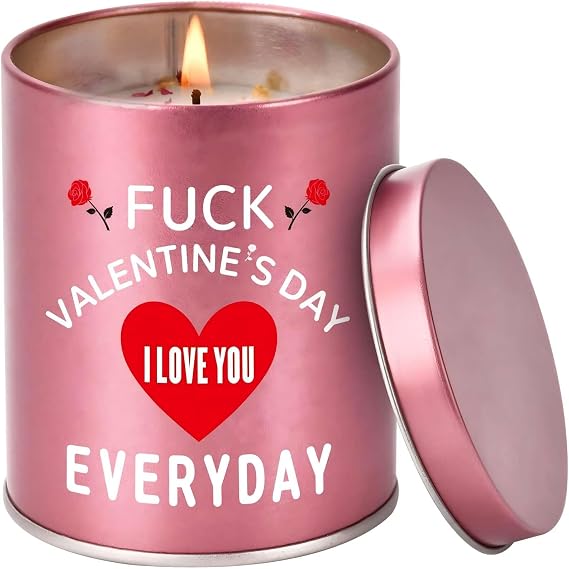 Valentines Day Gifts for Women Birthday - Galentines Gifts for Women Wife Girlfriend Girls Friend Romantic Naughty Gift for Her Tin Soy Candles Unique Ideas 9oz Scented Candles