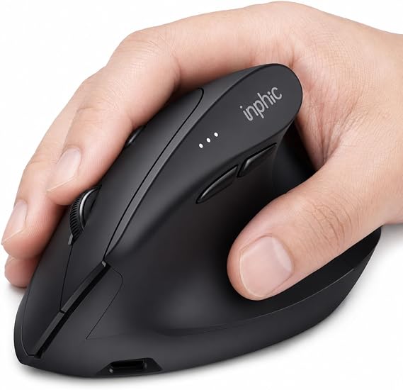 INPHIC X9 Pro Ergonomic Wireless Mouse 12800DPI Rechargeable Vertical Mouse