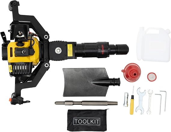Tree Digging Machine 2 Stroke Gas Powered Tree Digger 52cc Portable Excavator Digger Gas Tree Planting Shovel Handheld Trencher Digger Machine Gas Powered Garden Shovel for Digging Planting