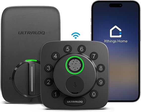 ULTRALOQ Bolt SE Wi-Fi Smart Lock, Matter Over Thread, App Remote Access | Works with Apple Home, Alexa, Google, Smart Door Locks for Front Door with Fingerprint ID, App, Code, Auto Lock, Deadbolt
