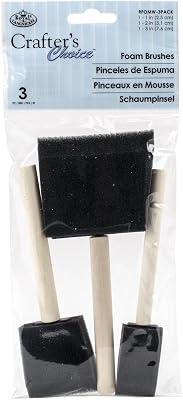 ROYAL BRUSH RFOMW-3P Foam Brush, 3-Pack Darkassorted, 1, 2 & 3