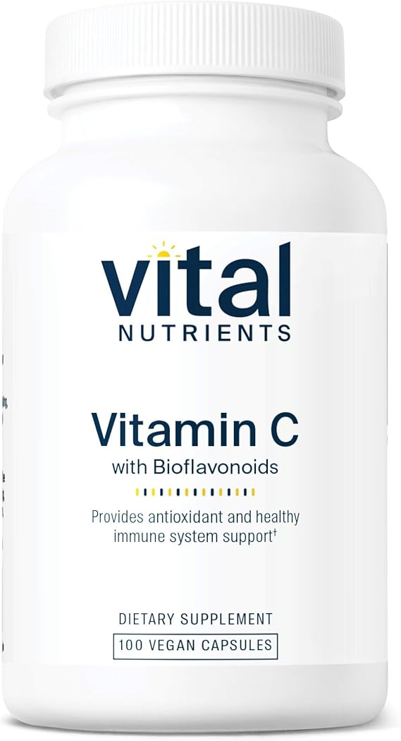 Vital Nutrients Vitamin C with Bioflavonoids - Vegan Supplement for Immune Support* - 1000mg Vitamin C and 500mg Citrus Bioflavonoid - Gluten, Dairy and Soy Free - Non-GMO - 100 Capsules