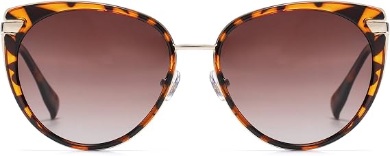 DUCO Oversized Polarized Cat Eye Sunglasses designed for Women Vintage Shades UV Protection DC1222