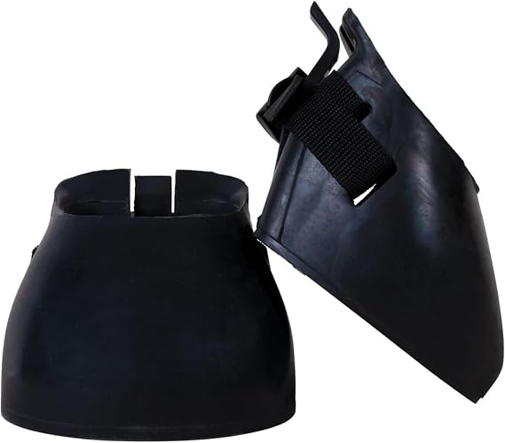 Dura-Tech Protective Rubber Horse Boot | Ultimate Hoof Protection | Ideal Between Trims or Lost Shoes | Easy Slip-On Style | Secure 1" Wide Adjustable Strap | Non-Slip Traction Bottom