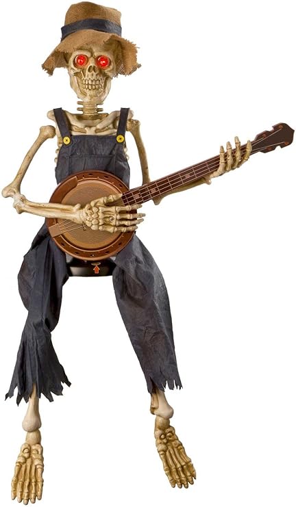 Morris Costumes Skeleton Playing Banjo 39 in