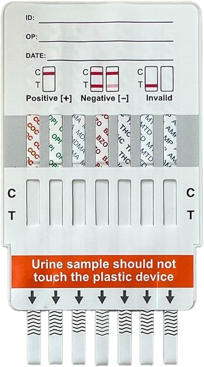 Drug Testing Kit, Tests for 7 Main Drugs in Urine, Test Home or Work, Detailed Instructions