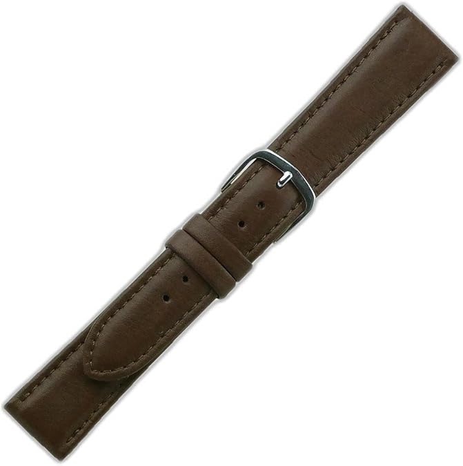 EICO Maruman 94421 Watch Band, Synthetic Leather, Made in Japan, Brown, 0.7 inches (18 mm), 18-D68/S, Braun, 18mm, Casual