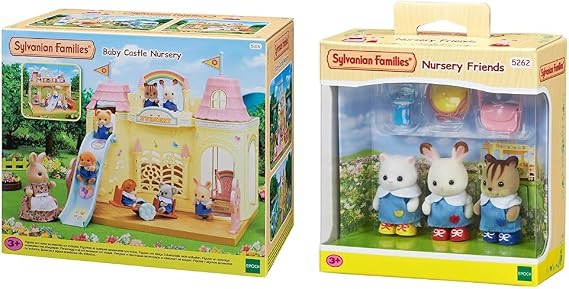 Sylvanian Families - Baby Castle Nursery & 5262 Kids' Play Animal Figures, Multicolor