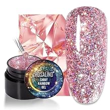 Pink Reflective Gel Nail Polish, Diamond Nail Glitter, Holographic Nail Polish, Nail Art DIY Manicure Salon, DIY Nail Design, Nail Art Gifts for Girls Women (A514)