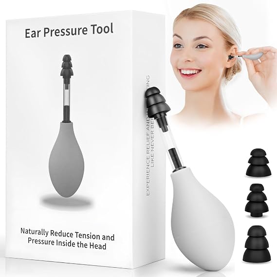 Ear Pain Relief Tool, Natural Ear Pressure Relief Device, Instant & Sustained Relief Migraine, Instant Migraine and Headache Alleviation Through Targeted Inner Stimulation