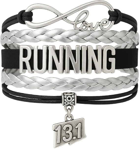Infinity Collection Running Gifts- Runner Bracelet, Jewelry, Adjustable Charm Bracelet- Perfect Cross Country, Track, Marathon Gifts ...