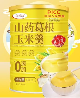 Chinese Yam and Corn Soup 600G/can, Nutritious Breakfast Meal Substitute Powder, Instant Boiled Full Meal Substitute Porridge, Cereals and Vegetables 1 can