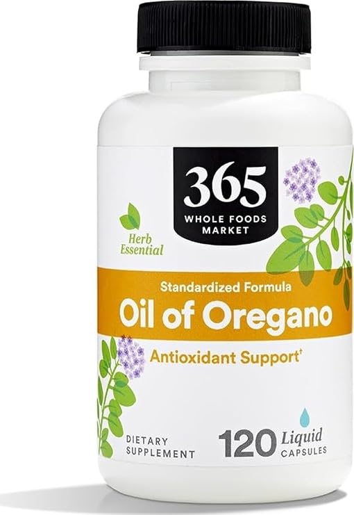 365 by Whole Foods Market, Oil of Oregano Standardized Formula, Antioxidant Support, Vegan Liquid Capsules, 120 Count