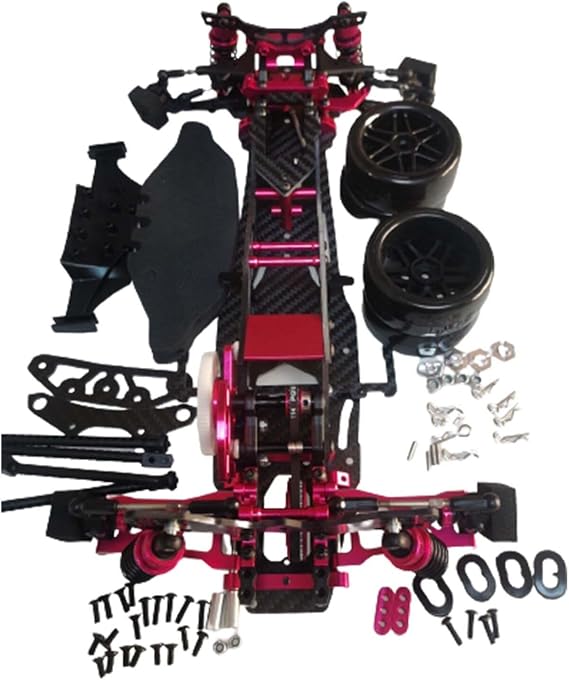 Alloy & CF 1/10 Chassis D5 MR V2 Frame Kit RC 2WD Drift Car Rear Drive