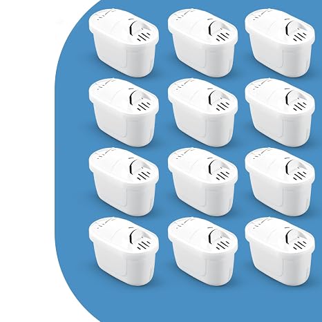 Purepro Su Arıtma Sürahi Filtresi (12 Adet Filtre) Jugg ve Brita Maxtra Pro ile Uyumlu