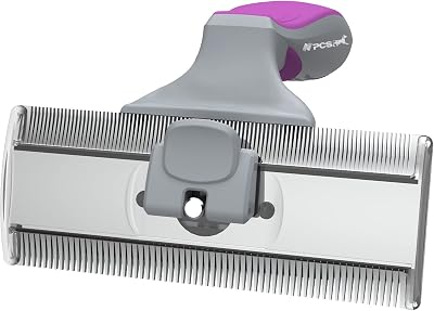 PCS Hair Brush, Effectively Reduces Shedding by up to 95%, Dual Edge Design with Heavy Duty Stainless Steel Hair Removal Tool, Suitable for Cats, Dogs, Horses etc.