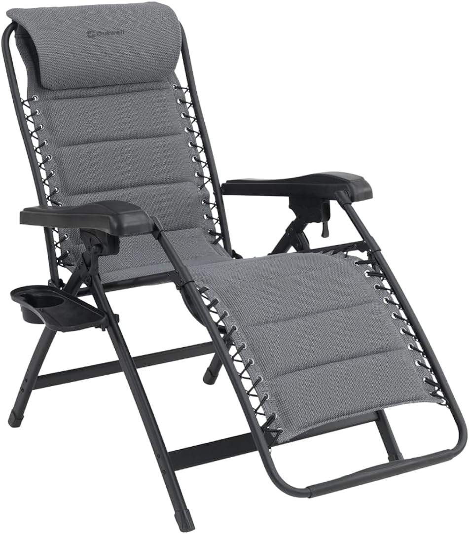 Outwell Acadia Premium Foldable Chair & Sunbed Grey