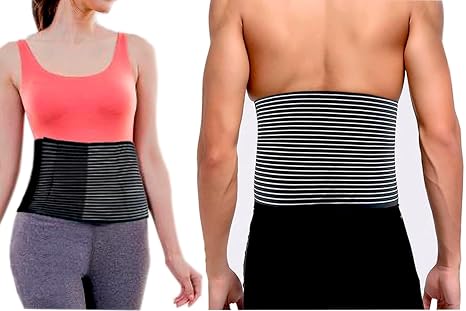 Chest Support Bandage, Rib Compression Wrap for Post Surgery Support, Elastic Chest Binder Brace for Pain Relief, Breathable Rib Belt for Men and Women