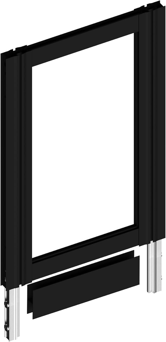 Hakuna Pets Small Black Glass Patio Pet Door V2 Middle Extension
