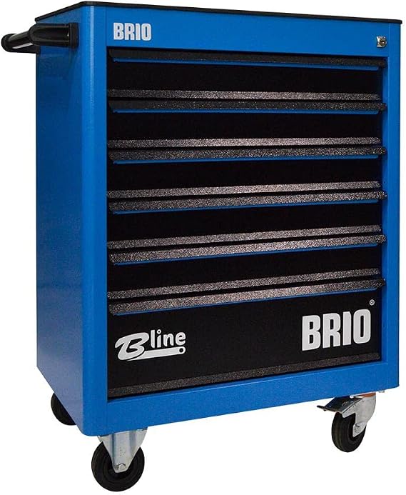Brio Movable Tool Cabinet 6 Drawers Blue Blank