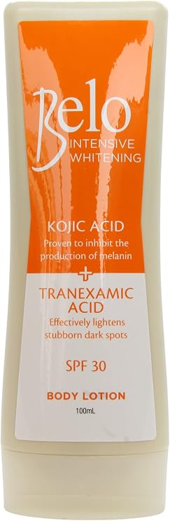 Belo Intensive Whitening Body Cream (Kojic + Tranexamic Acid) with Spf 30 150ml by Belo