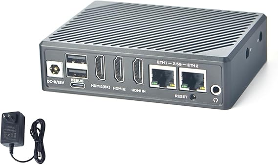 youyeetoo FriendlyElec NanoPC-T6 LTS SBC Powered by Rockchip RK3588 Dual 2.5G Ethernet 4K+ HDMI in/Out Mini pc Runs on Debian, Android TV & Travel Router Runs on FriendlyWrt, Openwrt (4+32 Version)