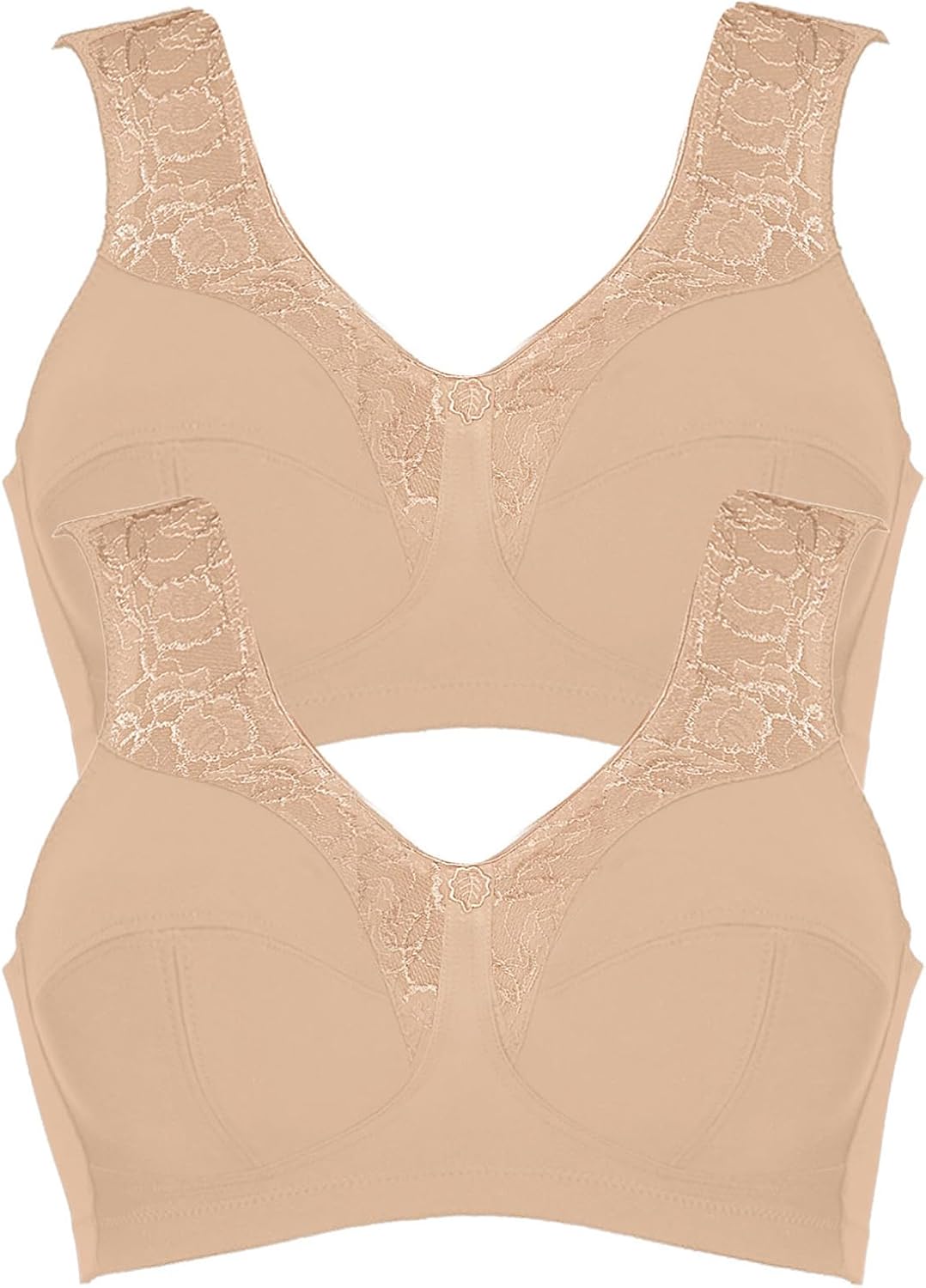 Anita Womens Pack of 2 Non-Wired Comfort Bra MicroEnergen 5409 Deep Sand - Deep Sand 38h