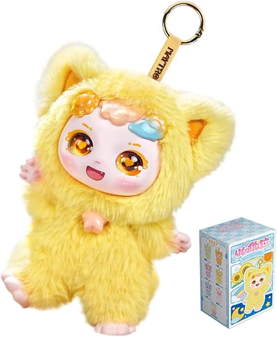 CALEMBOU Blind Box,Soft Kawaii 1 of 6 Possible Mystery Collectible Plush Doll Toys, Animals Stuffed Keychain Charm Birthday Gifts,Ula Weather Series