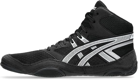 ASICS Men's Snapdown 4 Wrestling Shoes, Black/White, 11