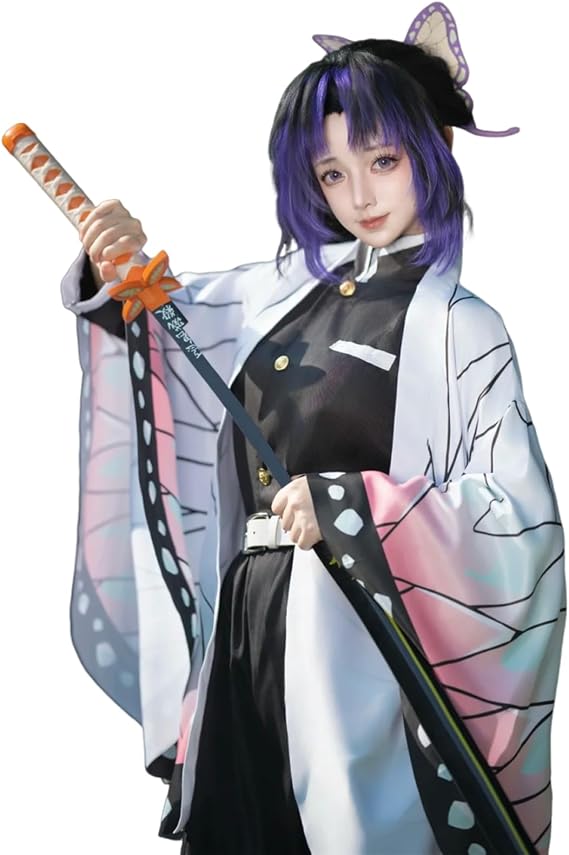 CR ROLECOS Kanroji Mitsuri Kimono Cosplay Costume Tomioka Giyuu Full Set Costume Anime Halloween