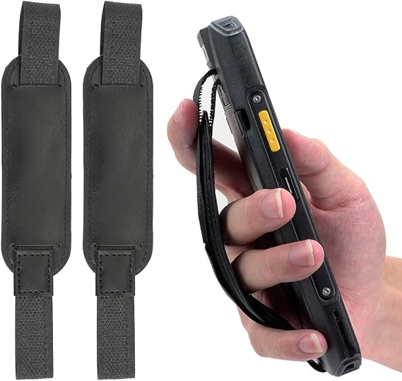 Hand Strap for Zebra Mobile Computer Scanner, Black, Twin Pack | For Models TC21 TC22 TC26 TC27 TC53 TC58 TC73 TC78 TC501, Adjustable on Both Ends, Finger Grip Palm Harness (2 Units)