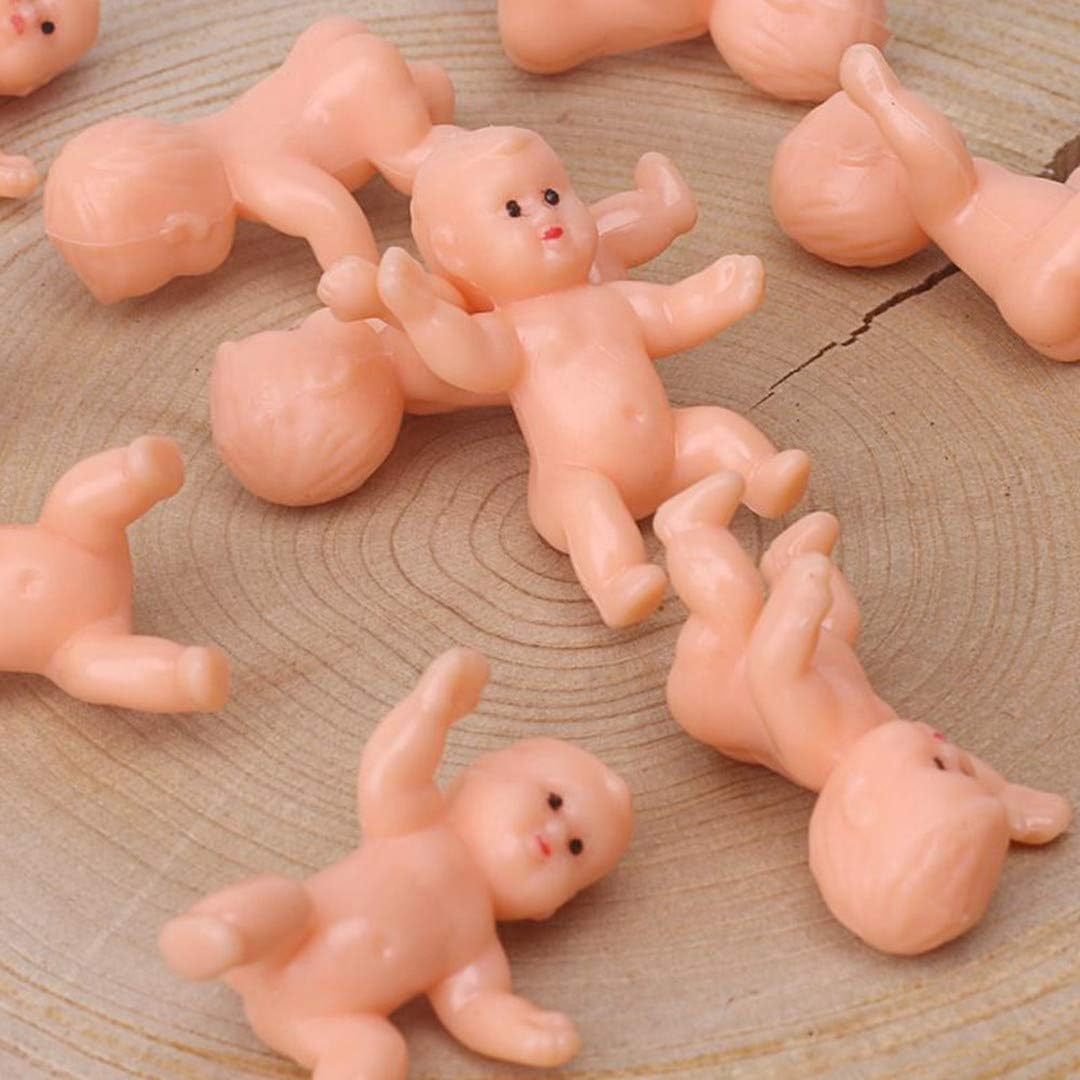 24 Pieces Mini Plastic Baby Favor Supplies for Baby Shower and Ice Cube Game, 1.2 Inch Latin