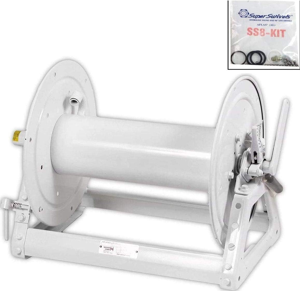 Hannay Reels 1526-17-18RT Manual Rewind Hose Reel with 12-Inch Super Swivel Repair Kit Bundle, 2 Items