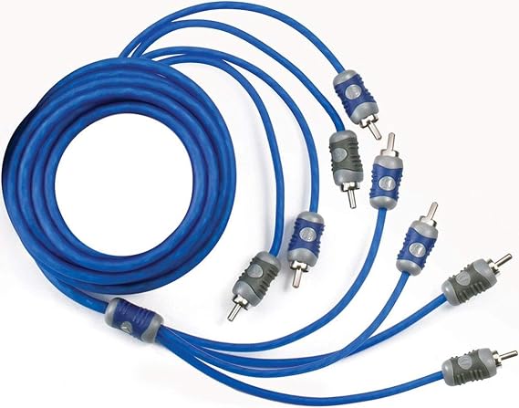 KICKER 46KI44 K-Series 4-Channel RCA Interconnect, 4.0 Meter