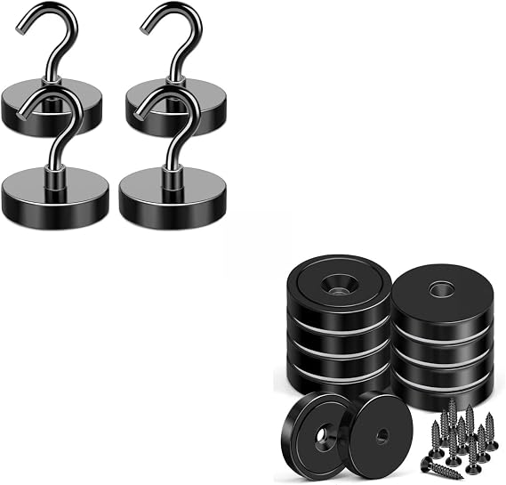MIKEDE 4PCS Magnetic Hooks Heavy Duty Bundle with