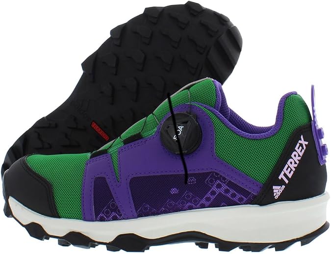adidas Terrex Agravic Boa Lego Boys Shoes Size 10.5, Color: Green/Purple-Green