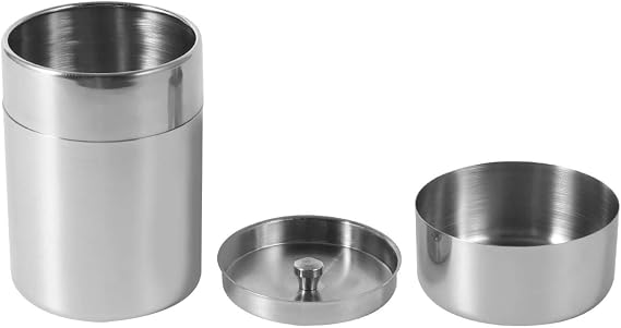 Tyenaza Tea Canister, Stainless Steel Tea Tins, Textured Tea/Coffee/Sugar Canisters, Canister Home Kitchen Canisters for Tea Coffee Sugar Storage(s)