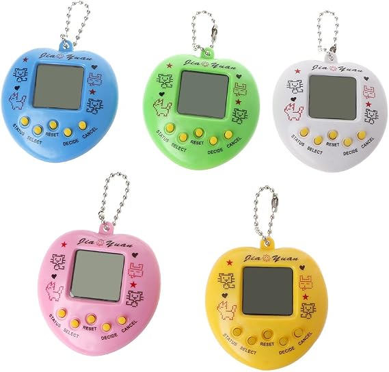 Digital Game Keychain Nostalgic Virtual Digital Pet Retro Handheld Electronic Machine with Keychain Video Consoles