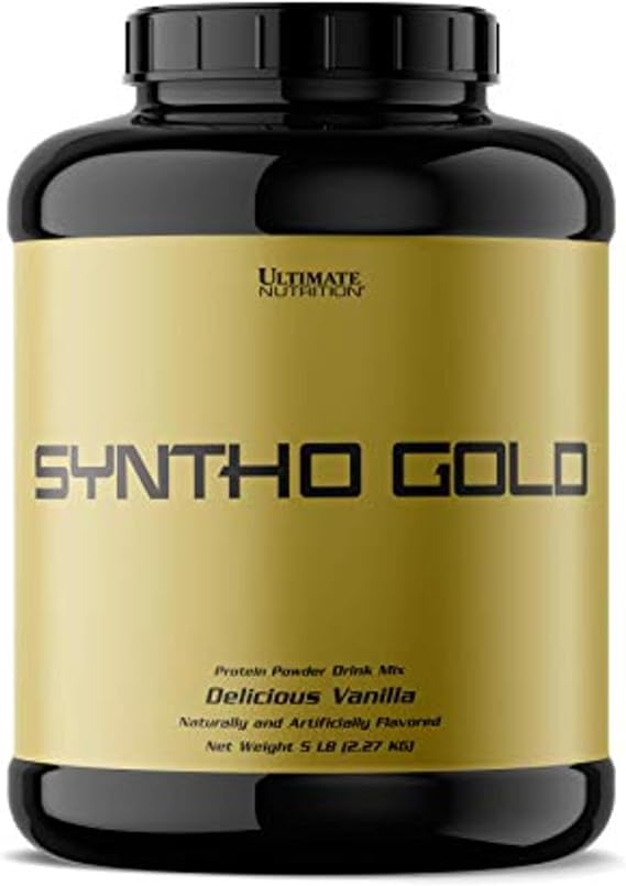 Ultimate Nutrition Syntho Gold Time Release Casein Protein Powder with Milk Egg and Whey Protein Isolate - Up to 6 Hours of Sustained Protein, 65 Servings, Vanilla