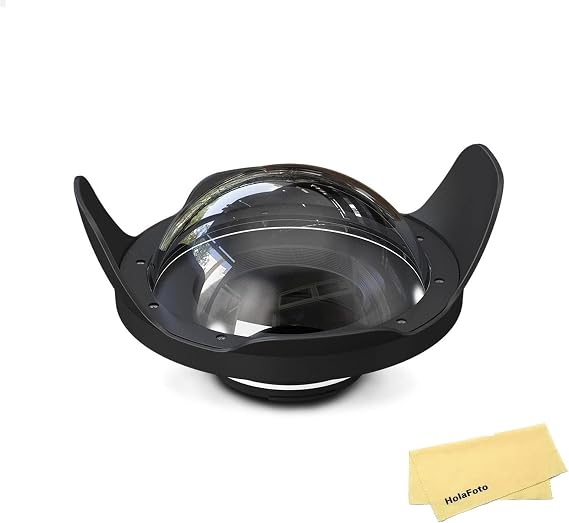 Seafrogs WA006-B Optical Acrylic 8 Inch Dome Port for Underwater Housing | Inner Dia 90mm, usable lens length 67-100mm; choose this fisheye port for wide-angle diving and split-level shots.