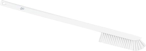 Vikan 41975 Ultra-Slim Cleaning Brush with Long Handle, 23.62" Medium, White